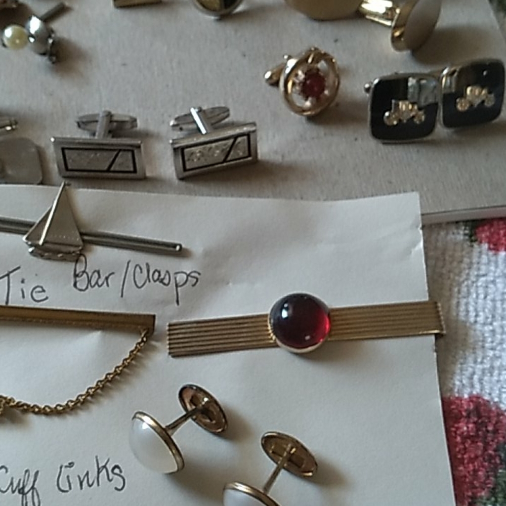 ⚜️ 1930-60  SWANK Cufflinks, Tie Bars Lot - Picture 3 of 16